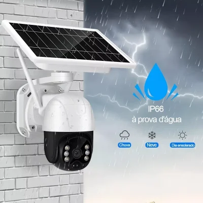 Câmera de Segurança – Solar, Wifi Ip66 Ir Fhd, 6+128GB