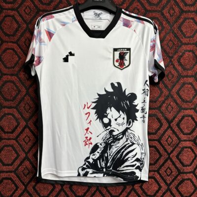 Camiseta Masculina “One Piece” Monkey D. Luffy, Branca