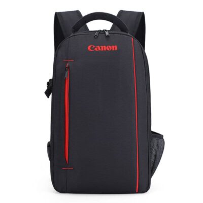 Mochila Fotográfica para Câmaras Canon, Preto e Vermelho