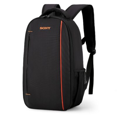 Mochila Fotográfica para Câmaras Sony, Preto e Vermelho